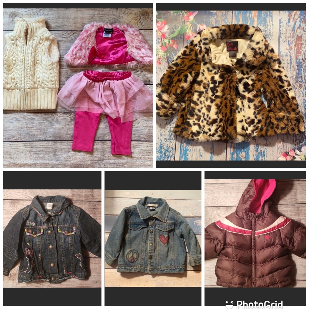 Girls lot of jackets, vest